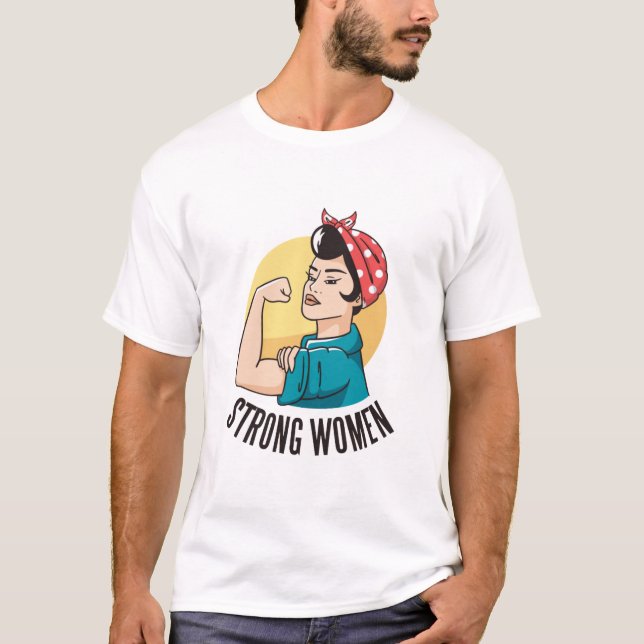 Starka kvinnor Power Woman T- T Shirt (Framsida)