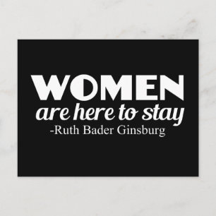 Starka kvinnor Ruth Bader Ginsburg Feminist citat Vykort