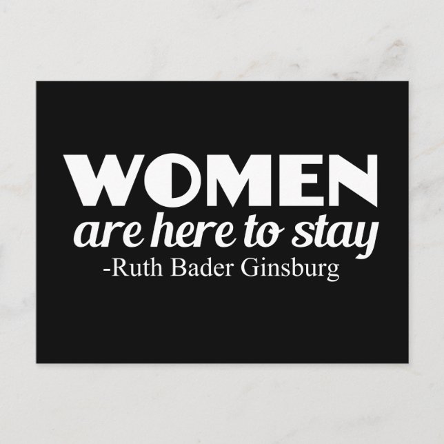 Starka kvinnor Ruth Bader Ginsburg Feminist citat Vykort (Framsida)