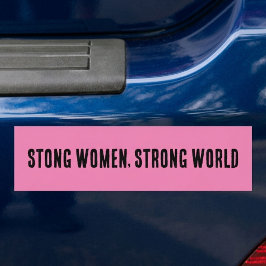 Starka Kvinnor Stark Värld Feminist Bildekal