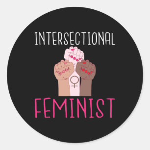 Starka kvinnor, tvärsnitt feminist runt klistermärke