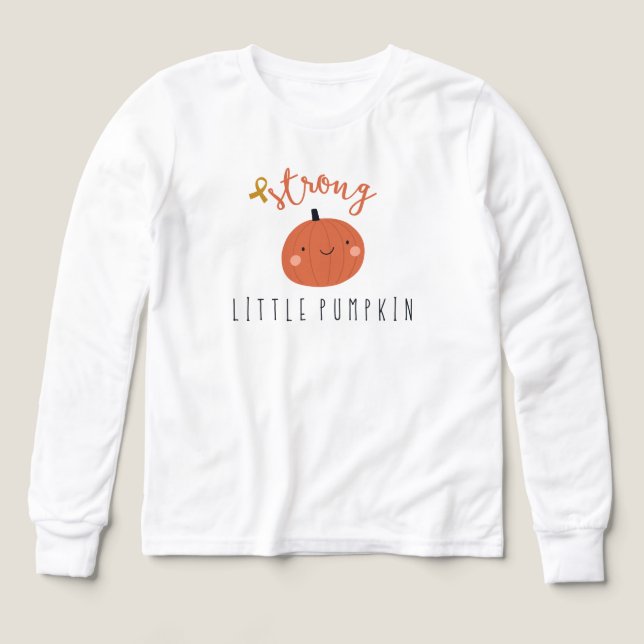 Starka, lilla pumpa, pojkar i barndomscancer t shirt (Design framsida)