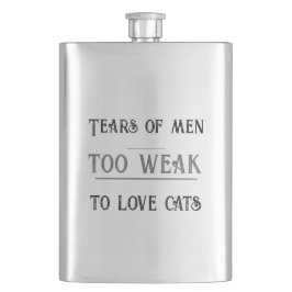 Starka män älskar katter Katt Humor Flask Fickplunta