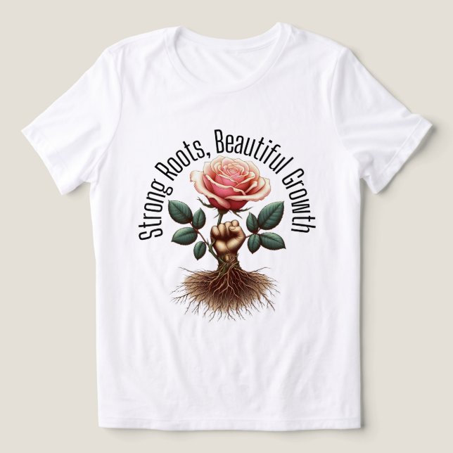 Starka rötter T-Shirt - Blommigtens första utformn (Design Framsida)