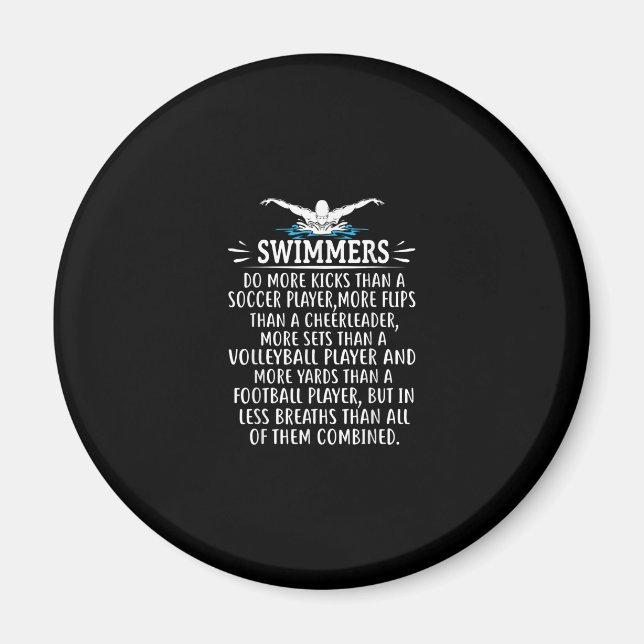 Starka simmare Simma Swimming-gåvor För manar kvin Magnet (Framsidan)