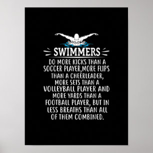 Starka simmare Simma Swimming-gåvor För manar kvin Poster