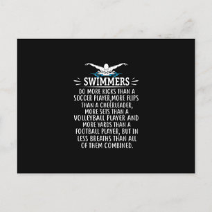 Starka simmare Simma Swimming-gåvor För manar kvin Vykort