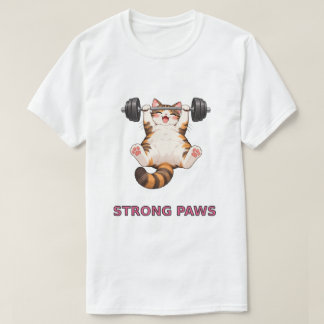 Starka Tassars Katt Vektlyftnings-T-Shirt T Shirt