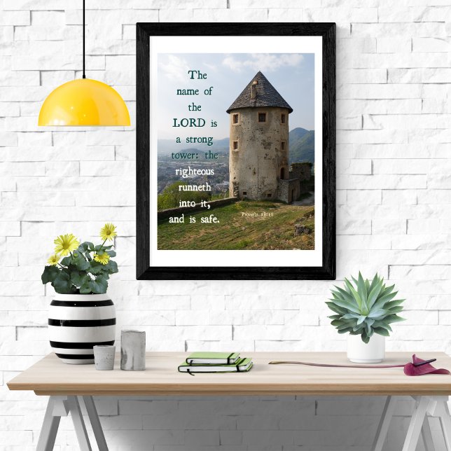 Starka Torn-verberna 18 KJV Bible Verse Wall Art Poster (Skapare uppladdad)