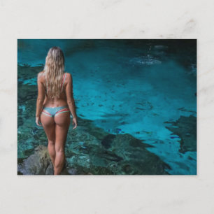 Starkande bikini Beauty Photography-vykort Vykort
