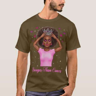 Starkare än Cancer Black Queen Breast Cancer Awa T Shirt