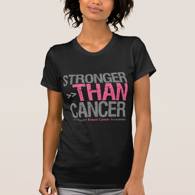 Starkare än cancer - bröstcancer tröja (Framsida)