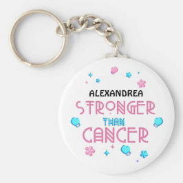 Starkare än cancer | Cancer Survivor Anpassningsba Nyckelring