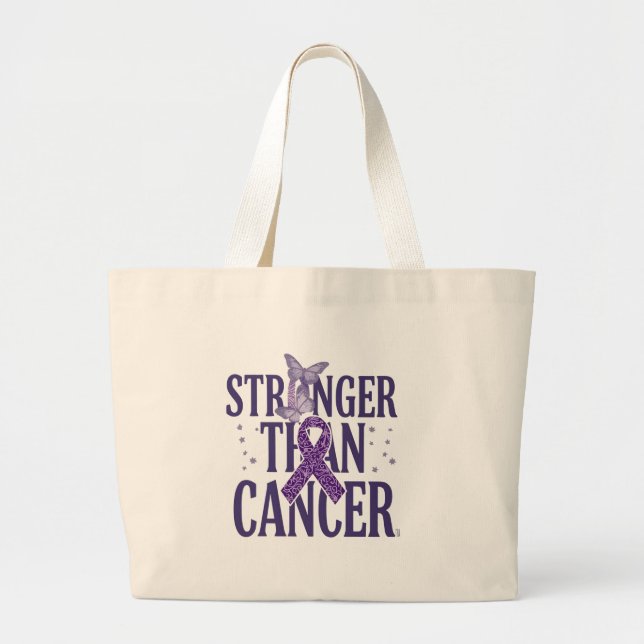 Starkare än cancer Inspirerande   Jumbo Tygkasse (Framsidan)