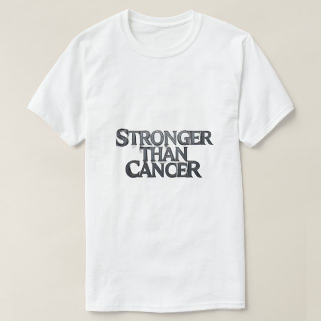 *Starkare än cancer Inspirerande T-Shirt – Hopp (Design framsida)