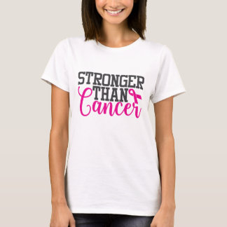 Starkare än cancer| Medvetenhet om bröstcancer T Shirt