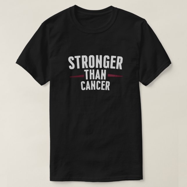 Starkare än cancer-tröja – Gymstyrka medvetenhet T Shirt (Design framsida)