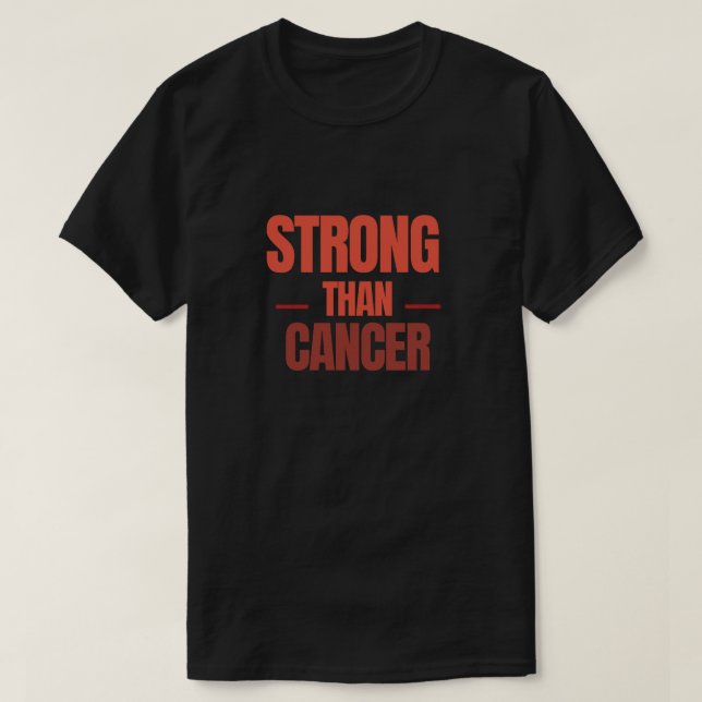Starkare än cancer-tröja – Modig medvetenhetskriga T Shirt (Design framsida)