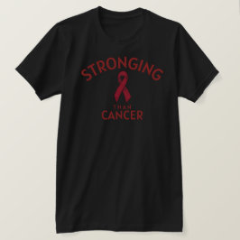 Starkare än cancer-tröja – Premiumtryck Detaljer T Shirt
