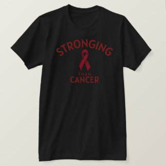 Starkare än cancer-tröja – Premiumtryck Detaljer T Shirt