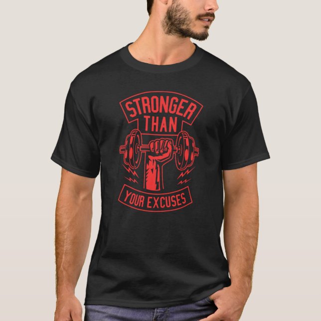 Starkare än din ecuses gåva t shirt (Framsida)