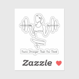 Starkare än din Tänka - Styrka märke Klistermärken