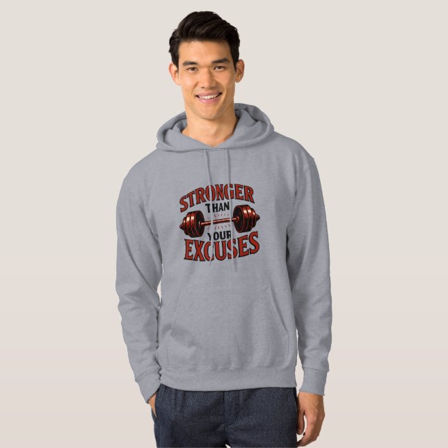 Starkare än din uttrycksfulla motiv hoodie (Hel framsida)