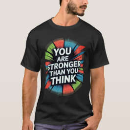 Starkare än du Tänka Motivational Starburst Art T Shirt