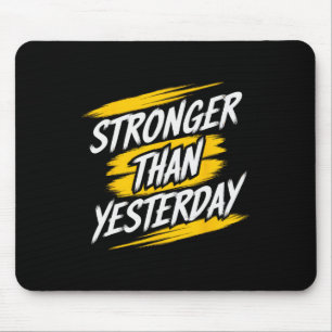 Starkare än i går Motivational Gym Quote Wor Musmatta
