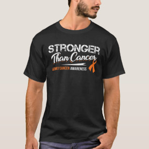Starkare än medvetenhet för Cancer/njurecancer T Shirt