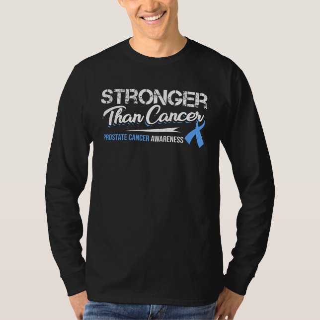 Starkare än medvetenhet för Cancer/prostatacancer T Shirt (Framsida)