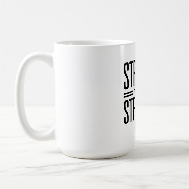 Starkare än mina strider kaffemugg (Vänster)