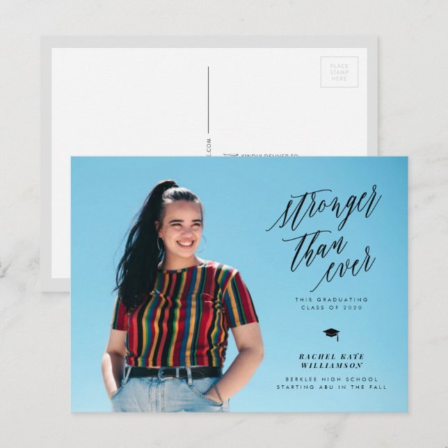 Starkare än någonsin tidigare i Studenten Vykort (Fram/baksida)