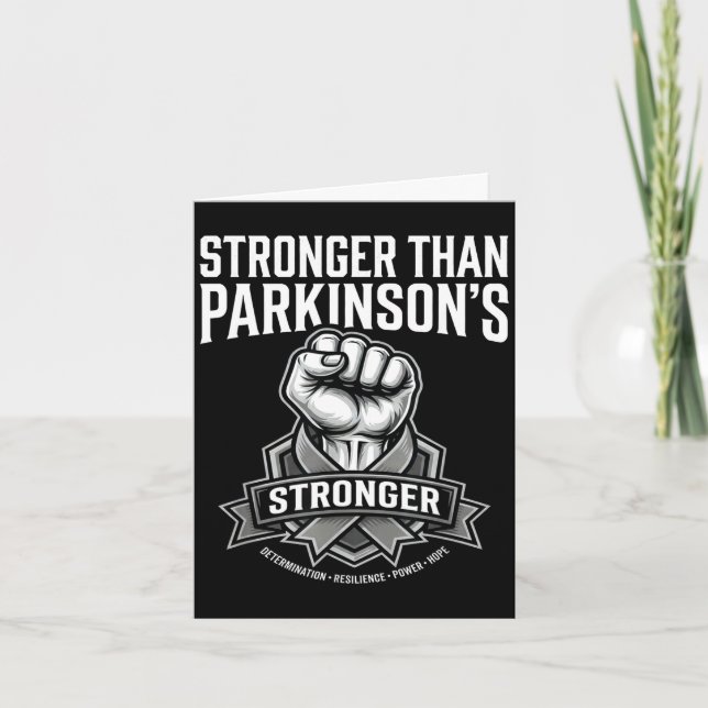 Starkare än Parkinsons medvetenhet lyft näve Kort (Framsida)