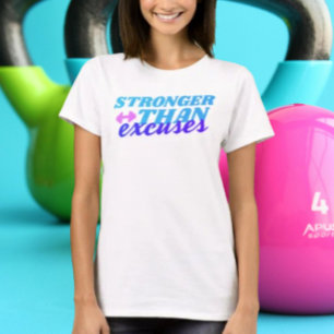 Starkare än resmål: Rosa Dumbbell Typography T Shirt