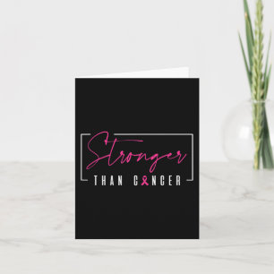 Starkare än Rosa av bröstcancer Ribbon Kort