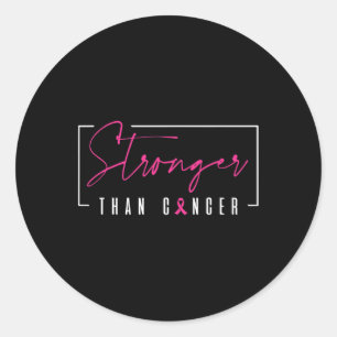 Starkare än Rosa av bröstcancer Ribbon Runt Klistermärke