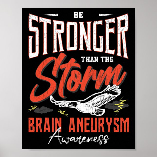 Starkare än Storm Brain Aneurysm Awareness Graph Poster (Framsidan)