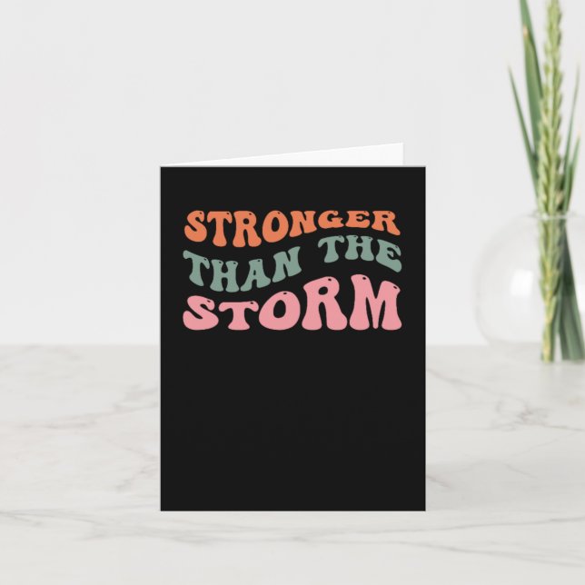 Starkare än Storm Sticker Kort (Framsida)
