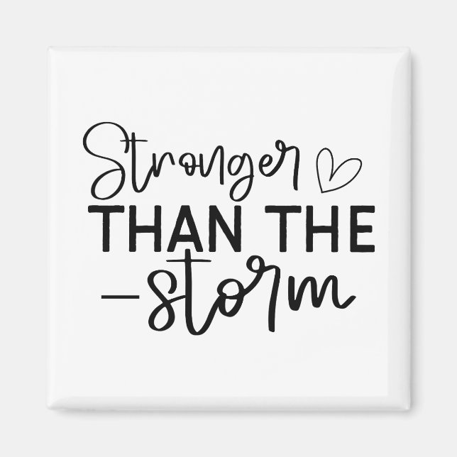 "Starkare än stormen" Boho inspirational Magnet (Framsidan)