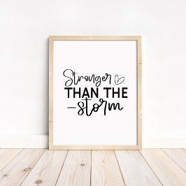 Starkare än stormen - minimalistisk motivation poster