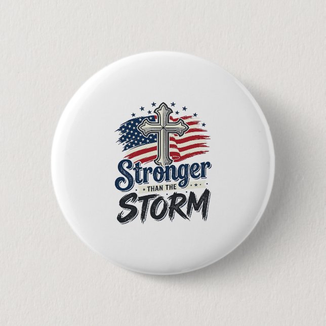 Starkare Än Stormen Patriotisk Tro Tröja Desi Knapp (Framsida)