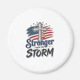 Starkare Än Stormen Patriotisk Tro Tröja Desi Magnet