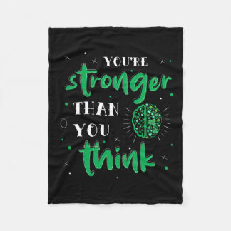 Starkare än Tänka Mental Health Autism Medveten Fleecefilt