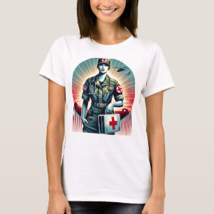Starkare armésjuksköterska T-Shirt - heder
