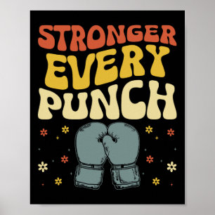 Starkare För Varje Slag Kickboxning Kickbox Kickbo Poster