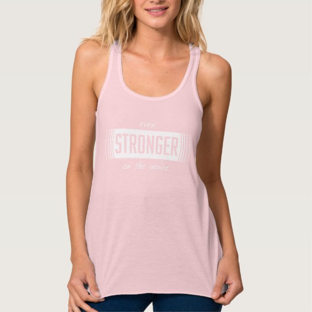 Starkare på Tanken Inside Womens Linne Med Racerback (Framsida)
