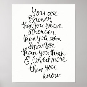 Starkare, smartare, Modigare och förlorad Poster