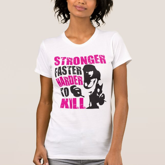 Starkare, snabbare, tuffare till Döda - Skeva Tee Shirt (Framsida)