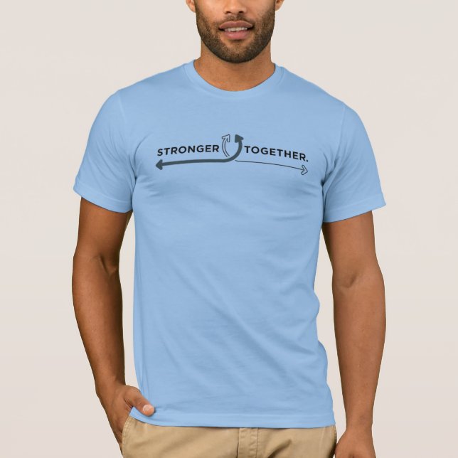 Starkare tillsammans" Förreglande pilar T Shirt (Framsida)